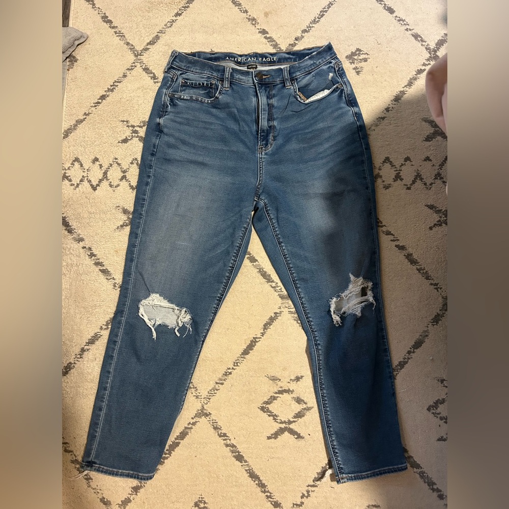 American Eagle Blue Denim Mom Jeans